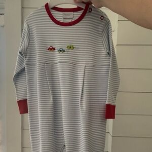 Racecar Embroidered Romper NWT Boys 24m